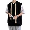 Chaleco con Capucha de Correa de Tela de Gran Tamaño para Hombre Holgado Tallas Grandes Streetwear Deportivo Sin Mangas Camiseta Chaleco de Verano Sudadera