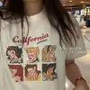 Camiseta Blanca de Algodón de Manga Corta para Mujer Verano 2024 Nuevo Estilo Caliente Sentido del Diseño Estilo Americano Hombro Ancho Holgado Top de Media Manga