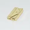 Acessórios de hardware para bagagem de bolsa de mão cadeado triangular liga de zinco fundição sob pressão bolsa feminina cadeado sanfonado ouro claro
