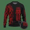 Suéter Casual Masculino Solto Confortável Gola Redonda Pulôver Camisa Base Moda Estampa Digital 3D Tatuagem Manga Longa Top