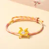 Pulsera de Cuerda Colorida Tejida a Mano con Forma de Mariposa para el Festival del Bote del Dragón, Regalo de Vacaciones para Pareja, Pulsera para Adultos, Accesorio de Mano para el Festival de Mayo