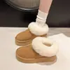 Sapatos de algodão fofos de sola grossa de estilo nordestino para mulheres, inverno, com fleece adicionado, espessados, novo estilo 2026, botas de neve integradas de couro e pele