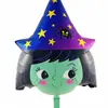 Variedade de balão de alumínio de Halloween decoração de festa de Halloween cabeça de abóbora fantasma morcego gato preto layout de balão