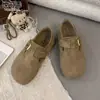 Zapatos Birkenstock retro de cuero genuino de cobertura total con plataforma para aumentar la altura para mujer, nuevos mocasines Birkenstock slip-on otoño 2026