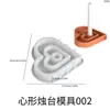 Papoula DIY Gesso de Aromaterapia Coração Duplo Estrela de Cinco Pontas Oval Hexágono Vela Suporte de Vela Bandeja Molde de Silicone