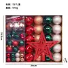 Nuevo juego de 72 esferas de Navidad, estrella para la punta del árbol con purpurina electroplateada, colgante de decoración navideña, venta al por mayor de esferas de Navidad