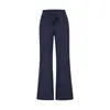 Calça esportiva rosa versátil, calça de moletom casual americana de algodão espacial, cintura alta, fluida, calça pantalona de comprimento total com design estiloso
