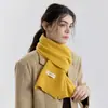 Cachecol de Tricô Versátil de Cor Sólida 12 Cores Novo para Mulheres, Cachecol de Lã Estilo Coreano Outono e Inverno para Homens e Mulheres, Casais, Estudantes, Protetor de Pescoço de Lã
