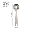 Colher Fabricadora de Almôndegas de Aço Inoxidável, Ferramenta Espremedora de Almôndegas e Bolinhos de Camarão, Colher de Bolinho de Peixe Doméstica, Pá para Almôndegas Atacado