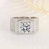 Comércio exterior anel masculino luxuoso brilhante popular europeu e americano grupo cravejado com diamantes completos dominador moda anel masculino de casamento