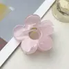 Presilha de cabelo flor de cinco pétalas com fluxo transfronteiriço da Amazon, acessório de cabelo com presilha de tubarão para a parte de trás da cabeça, presilha para franja, penteado semi-preso