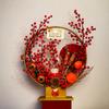 Árvore da Fortuna do Festival da Primavera em vaso de simulação, ornamentos festivos, flores secas, frutas secas, decoração, suprimentos de decoração para inauguração de casa e casamento