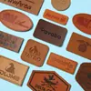 Etiqueta de Couro Colorida Marca Registrada Couro Marca Registrada Couro de Produção Marca de Vestuário Bagagem Chapéu Etiqueta de Couro PU Logo em Relevo