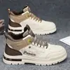 Novos Sapatos Masculinos 2024, Botas Martin Tendência de Solado Grosso, Aumentadores de Altura, Antiderrapantes, Versáteis, Tênis Casuais Esportivos de Cano Alto