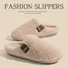 Pantuflas de algodón para mujer para interior en invierno, antideslizantes, cálidas, zapatos de maternidad, felpa, forro polar, engrosadas, pantuflas peludas para hombre en invierno