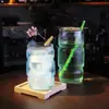 Taza de Bambú de Vidrio de Borosilicato Alto Resistente al Calor Resistente al Frío Taza para Jugo de Frutas Taza para Cócteles Taza para Bebidas Especiales Taza Larga para Cerveza Taza Colin