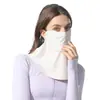 New open-face drinking sunscreen mask for summer, made of ice silk, cool and breathable, provides sun protection and neck protection for women while driving