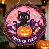 Amazon Más Vendido Halloween Calavera Fantasma Telaraña Letrero de Puerta de Madera Colgante de Decoración para el Hogar de Madera
