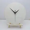 Reloj de Pared Decorativo de Esfera en Blanco para Bricolaje Tablero Redondo de Madera Pintura Fluida Graffiti para Niños de Preescolar Reloj Hecho a Mano Estilo