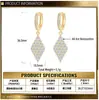 Nuevos Pendientes de Moissanita con Forma de Diamante Ojos Cruzados Personalidad de Nicho Europeo y Americano Temperamento Pendientes Largos Pendientes para Mujer Plata de Ley S925
