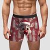 AliExpress Amazon Transfronterizo Regalo de Navidad Año Nuevo Ropa Interior para Hombre Seda de Leche Cintura Media Alta Elasticidad Alta Transpirables Pantalones Cortos
