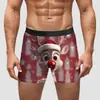 Aliexpress Amazon Regalo Navideño Transfronterizo Año Nuevo Ropa Interior para Hombre Pantalones Cortos de Seda de Leche de Cintura Media Alta Elásticos Transpirables