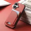 Capa para Celular iPhone 18 Aplicável Transfronteiriça com Porta-Cartão Magnético, Suporte Dobrável, Compartimento para Cartão e Capa Protetora para Apple 17 Pro Max