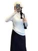 Muchen 2025 Primavera Nuevo Estilo Coreano Simple Botón Cuello Medio Jersey Prendas de Punto Prendas de Punto Camisa Base para Mujer Top