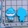 Personaje de Dibujos Animados Spider-Man Escudo Pasador Goma para el Cabello Zapato de Madera Encanto Materiales para Manualidades DIY Accesorios de Plástico