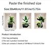 Venta Directa de Comercio Exterior Plantas Artificiales en Maceta Modernas Sencillas y Pegatinas de Flores Entrada de Sala de Estar Escaleras Pegatinas Decorativas Autoadhesivas