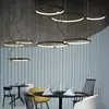 [Personalizado] Lámparas para Dormitorio Candelabro Nórdico Combinación de Diseñador Candelabro Circular para Comedor Modelo Nuevo para Villa