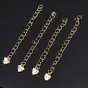Cadena de Cola de Corazón de Melocotón con Circonita Chapada en Oro de 18 Quilates Cadena de Cola de Corazón Gota de Agua Cadena de Extensión Colgante Colgante Accesorios para Joyería DIY
