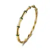 Pulsera Lisa de Acero de Titanio de Bambú Estilo Simple y Elegante Popular en Instagram Mismo Estilo Pulsera Sólida de Acero Inoxidable Venta al por Mayor