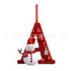 Transfronterizo Nuevo 26 Letras Muñeco de Nieve Bebé Colgante de Navidad Acrílico Plano Árbol de Navidad Decoraciones para el Hogar