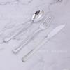 Tenedor desechable de plástico galvanizado dorado cubertería chapada en oro cuchara vajilla occidental tenedor para pastel tenedor para fiesta banquete