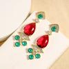 Pendientes irregulares con microincrustaciones de circonitas para mujer, joyería de diseño de alta gama a la moda, con temperamento europeo y americano