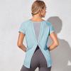 Camiseta deportiva holgada de malla transpirable para mujer, ropa deportiva para fitness, yoga, running, manga corta, WA70