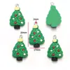 Serie Navideña de Resina DIY Colgante de Papá Noel Regalo Muñeco de Nieve Pulsera Llavero Colgante Decorativo W462