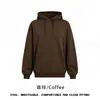 Sudadera holgada de color sólido de peso pesado de 300 g, sudadera pullover casual versátil de manga larga, unisex para otoño e invierno