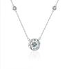Collar de Moissanita Plata de Ley S925 Möbius Cadena Inteligente de Alta Gama Collar de Estilo Elegante y Moderno para Mujer