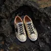 Zapatos Deportivos de Entrenamiento Alemanes Retro Plateados con Lentejuelas para Mujer 2026 Nuevos Versátiles Planos Casuales Deportivos Zapatos de Estrella Desgastados