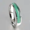 R0020-NK03 joyería de comercio exterior al por mayor anillo de moda simple de titanio y acero con gema para hombres y mujeres