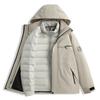 Chaqueta Tres en Uno para Hombre 2025 Nueva Cortavientos e Impermeable Chaqueta para Exterior para Mujer Ropa de Trabajo Otoño e Invierno Personalizada