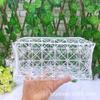 Bolsa de Cosméticos Transparente Formato de Almofada Estojo de Maquiagem Retangular TPU Bolsa de Cosméticos Estampa Geométrica Bolsa de Armazenamento para Necessidades Diárias