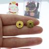 Artesanías de Metal Lingote de Aleación Pequeños Adornos Ábaco Barra de Oro Ruyi Accesorios para Joyería DIY Monedas de Cobre Sapo Dorado que Atrae la Fortuna