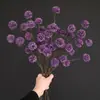 Buquê de Crisântemos Bola de Dente-de-Leão Artificial Sem Folhas de Cor de Outono em Haste Única para Decoração de Casa, Decoração de Modelo de Quarto, Adereços para Fotografia de Casamento, Flores Artificiais