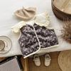 Chaleco de Algodón Floral Pequeño Estilo Occidental de Invierno para Niñas Cuello Baby Doll Chaleco Cálido Grueso para Niños para Usar como Prenda Exterior