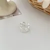 Anillo Abierto de Malla Hueca de Venta Caliente Transfronterizo para Mujer, Simple y Elegante, Anillo Versátil para el Dedo Índice, Accesorio de Joyería