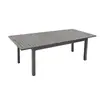Mesa Extensível para Exterior com Tampo de Lâminas de Alumínio Extensível, Design Borboleta Dobrável, Adequada para Pátio, Casa de Hóspedes, Terraço e Uso de Lazer