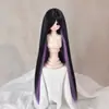 Peruca BJD 346 Franja Longa Cabelo Longo Liso Várias Cores Disponíveis para Corpo em Branco Pode Ser Estilizada